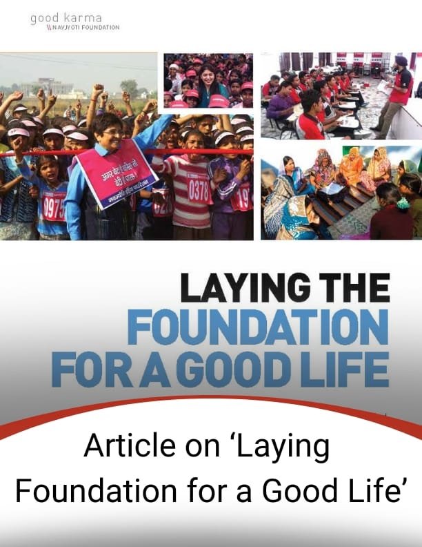 Article on ‘Laying Foundation for a Good Life