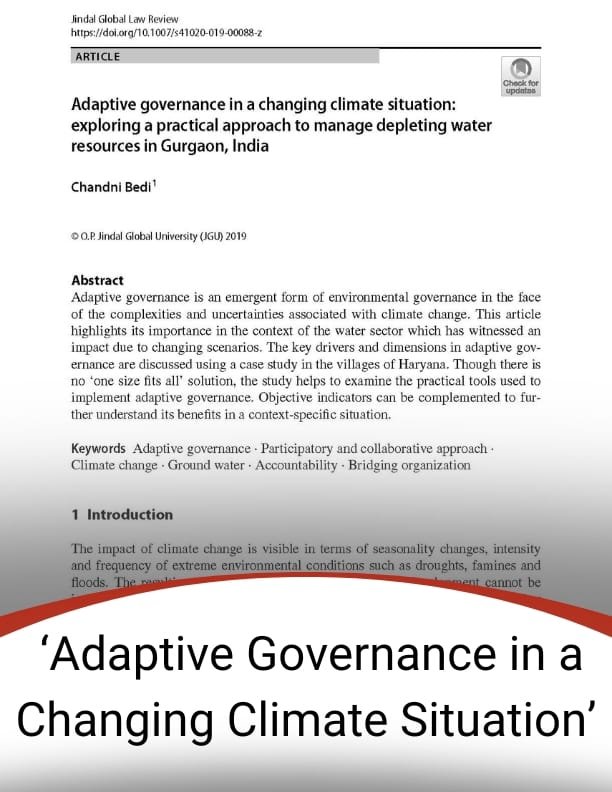 ‘Adaptive Governance in a Changing Climate Situation 1