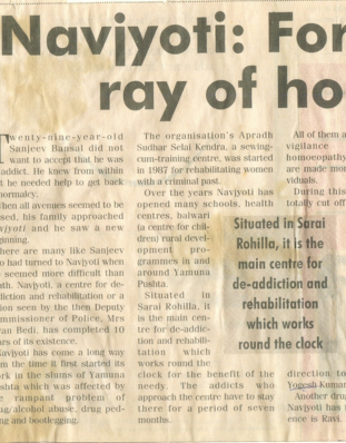 For a Ray of hope Navjyoti