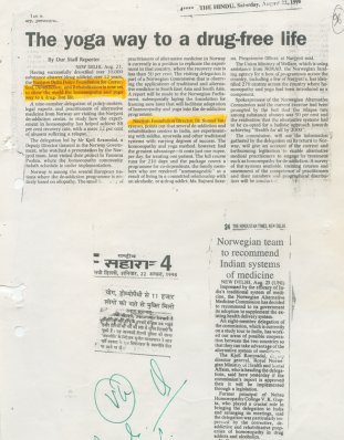 The yoga way to drug free life